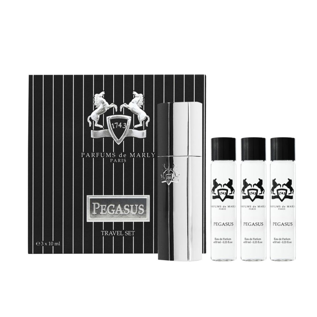 Parfums De Marly Pegasus TRAVEL-SET - Travel Spray + 10ml Refill x 3